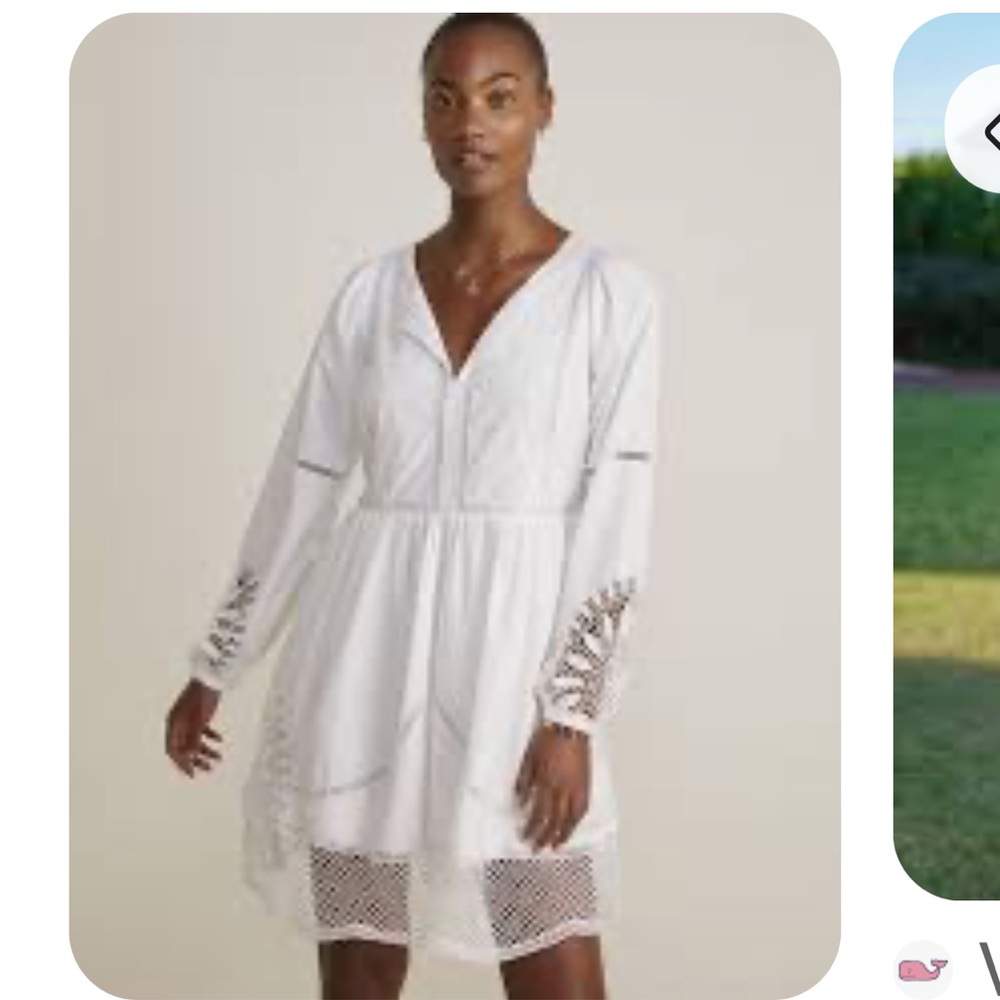 Vineyard Vines Eyelet  Long Sleeve Dress- worn‎ about 3 times. 198 retail